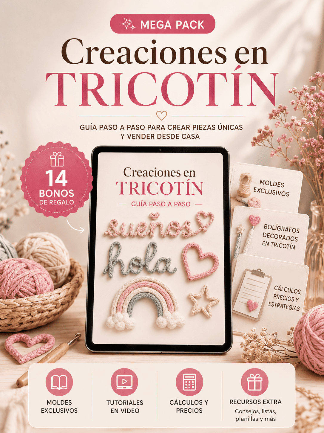 MegaPack Creaciones en Tricotin + 14 bonos de regalo 🎁